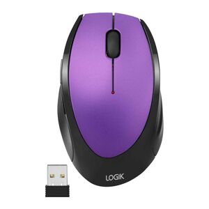 LOGIK LWLMPP23 Wireless Optical Mouse - Purple, Purple