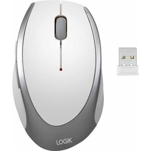 LOGIK LWLMWH23 Wireless Optical Mouse - White, White