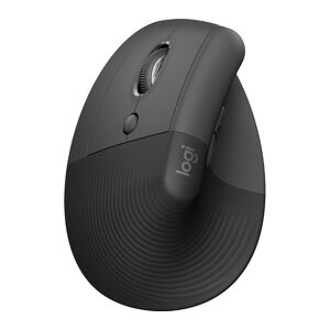 LOGITECH Lift Vertical Ergonomic Optical Mouse - Graphite, Left-Handed, Black,Silver/Grey