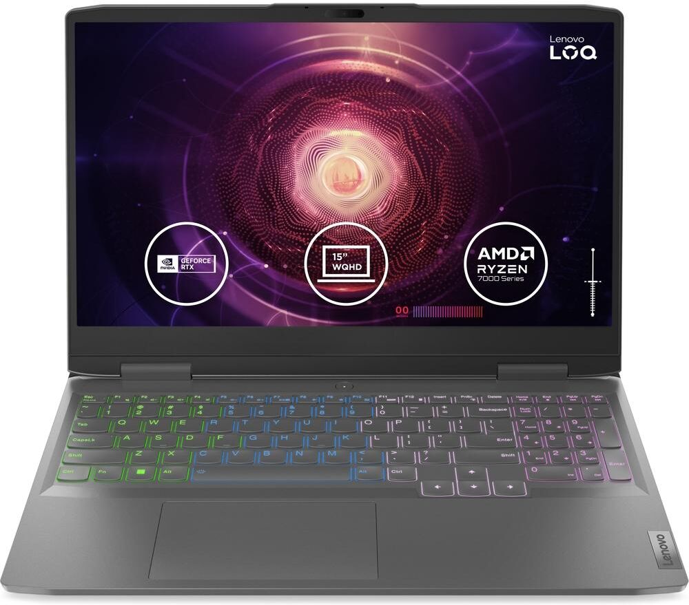 LENOVO LOQ 15APH8 15.6" Gaming Laptop - AMD Ryzen™ª 7, RTX 4060, 1 TB SSD, Silver/Grey