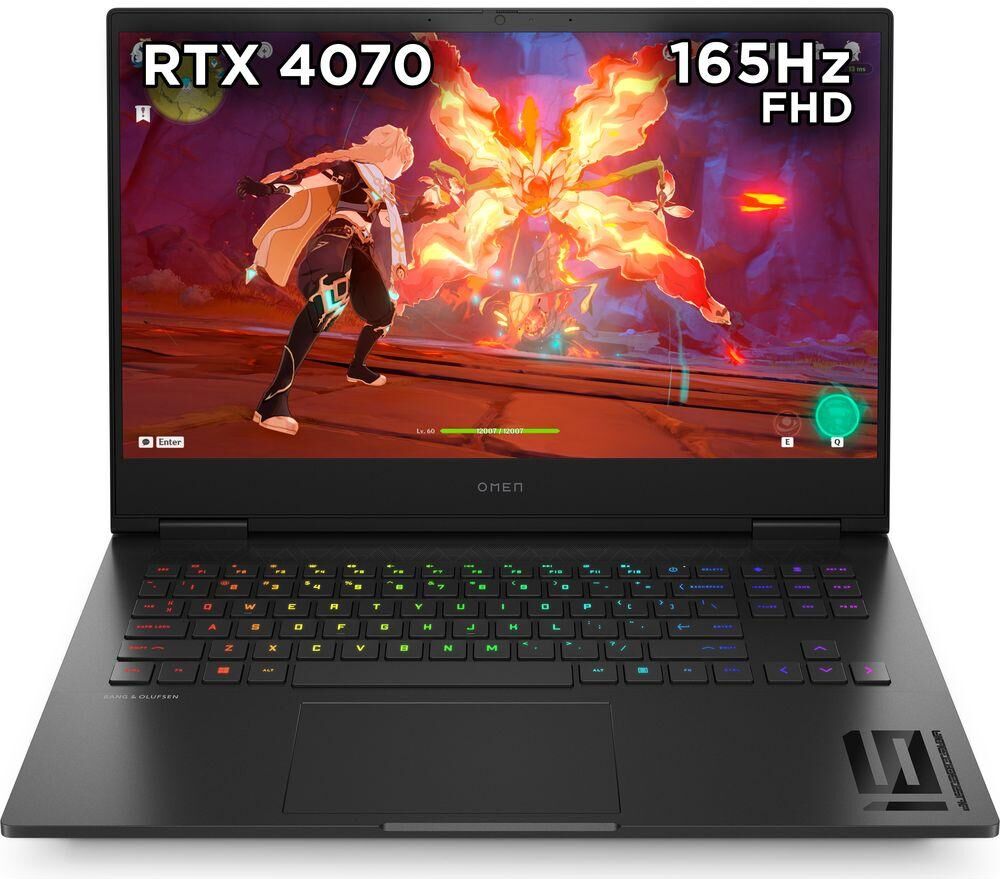 HP OMEN 16-wf0509na 16.1" Gaming Laptop - Intel®Core i7, RTX 4070, 1 TB SSD, Black