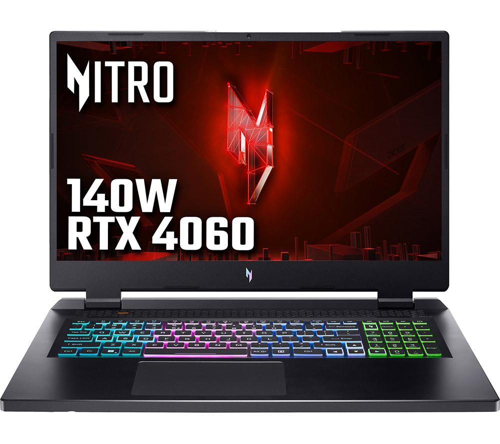 ACER Nitro 17 17.3" Gaming Laptop - Intel®Core i7, RTX 4060, 1 TB SSD, Black