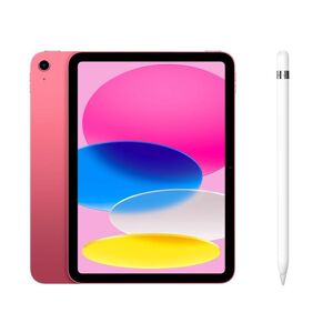 Apple 10.9” iPad (2022, 256 GB, Pink) & Pencil (1st Generation) Bundle, Pink
