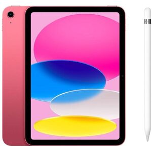 Apple 10.9” iPad Cellular (2022, 256 GB, Pink) & Pencil (1st Generation) Bundle, Pink