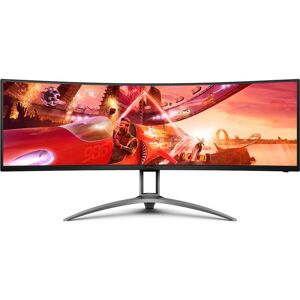 AOC AG493QCX Wide Full HD 49" Curved VA LCD Gaming Monitor - Black, Black