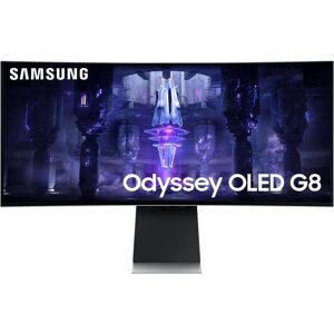 SAMSUNG Odyssey G8 LS34BG850SUXXU 4K Quad HD 34" Curved OLED Smart Gaming Monitor - Black, Black