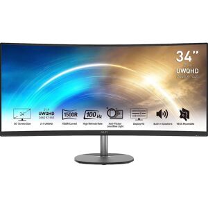 MSI PRO MP341CQ Wide Quad HD 34" Curved VA Monitor - Black, Black