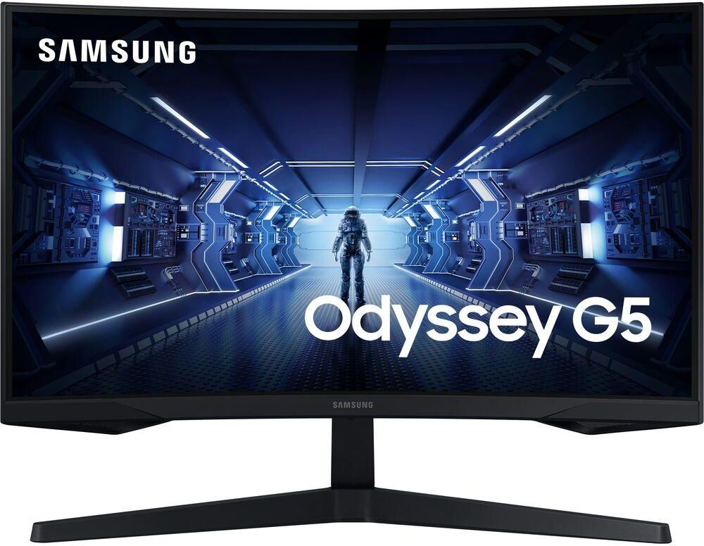 SAMSUNG Odyssey G5 LC27G55TQBUXXU Quad HD 27" Curved LED Gaming Monitor - Black, Black