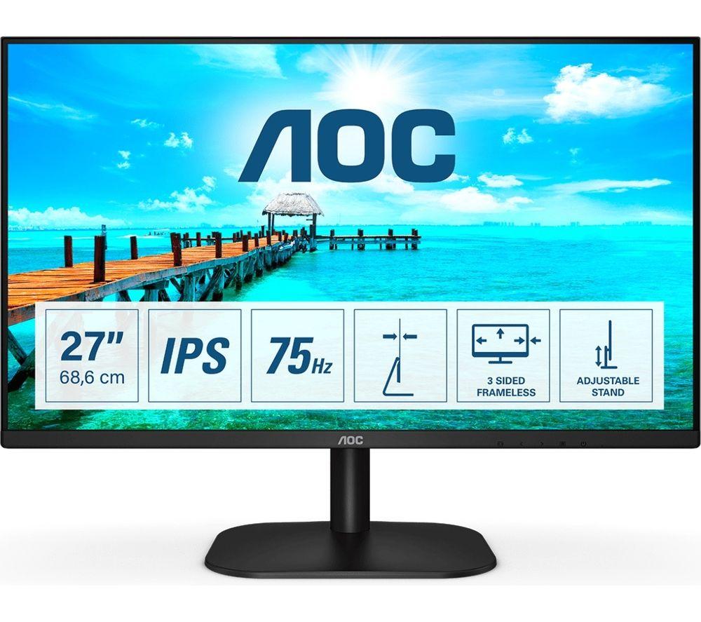AOC 27B2H Full HD 27" IPS LCD Monitor - Black, Black