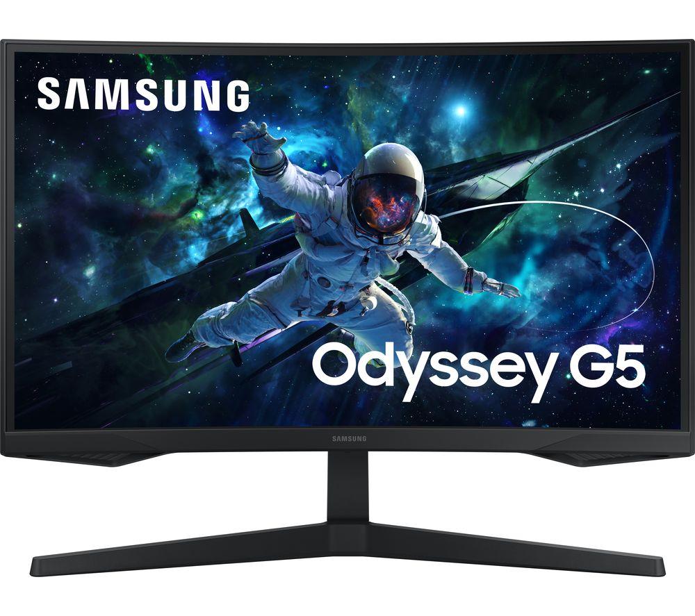 SAMSUNG Odyssey G5 LS27CG552EUXXU Quad HD 27" Curved VA LCD Gaming Monitor - Black, Black