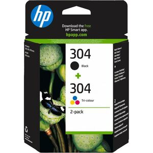 HP Combo 304 Tri-colour & Black Ink Cartridges - Twin Pack, Black & Tri-colour