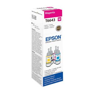 EPSON T6643 Magenta Ecotank Ink Bottle - 70 ml, Magenta