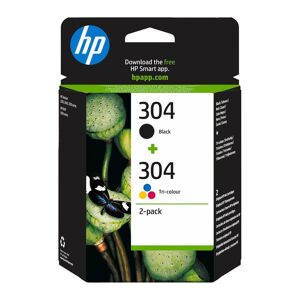 HP Combo 304 Tri-colour & Black Ink Cartridges - Twin Pack, Black & Tri-colour