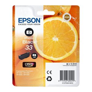 EPSON No. 33 Oranges Black Photo Ink Cartridge, Black