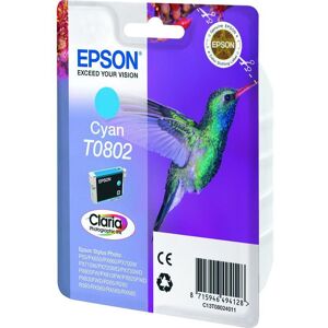 Epson T0802 Hummingbird Cyan Ink Cartridge, Cyan