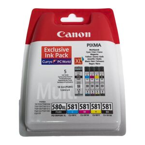 CANON PGI-580XL / CLI-581 Cyan, Magenta, Yellow & Black Ink Cartridges - Multipack, Magenta,Black,Yellow,Cyan