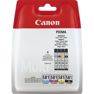 CANON CLI-581 Cyan, Magenta, Yellow & Black Ink Cartridges - Multipack, Black,Yellow,Cyan,Magenta