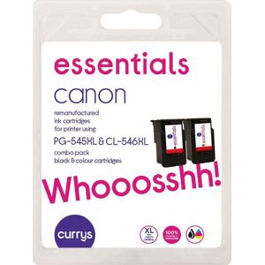 ESSENTIALS Canon PG-545 XL & CL-546 XL Black & Tri-colour Ink Cartridges, Black & Tri-colour