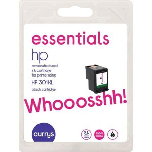 ESSENTIALS HP 301 XL Black Ink Cartridge, Black