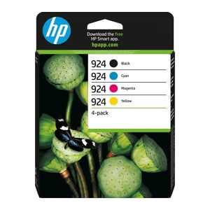 HP 924 Original Cyan, Magenta, Yellow & Black Ink Cartridge - Multipack, Black,Yellow,Cyan,Magenta