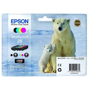 EPSON Polar Bear T2616 Cyan, Magenta, Yellow & Black Ink Cartridges - Multipack, Black & Tri-colour