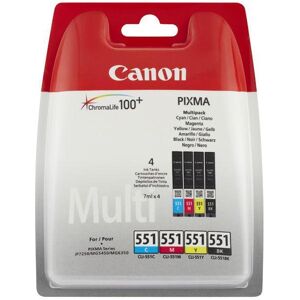 CANON CLI-551 Cyan, Magenta, Yellow & Black Ink Cartridges - Multipack, Black & Tri-colour