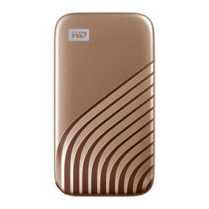 WD My Passport Portable External SSD - 500 GB, Gold, Gold