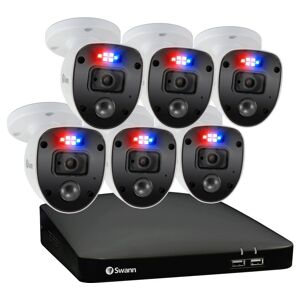 SWANN Enforcer SWDVK-846806SL-EU 8-Channel Full HD 1080p DVR Security System - 1 TB, 6 Cameras, Black,White