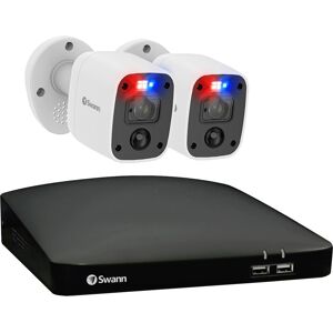 SWANN Enforcer SWDVK-456802MQB 4-channel 4K Ultra HD DVR Security System - 1 TB, 2 Cameras, Black,White