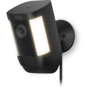 RING Spotlight Cam Pro Full HD 1080p WiFi Security Camera - Plug-in, Black, Black