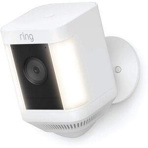 RING Spotlight Cam Plus Battery Full HD 1080p WiFi Security Camera - White, White