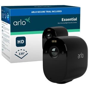 ARLO Essential Spotlight VMC2030B-100EUS Full HD WiFi Security Camera - Black, Black