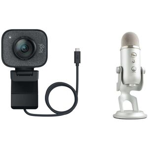 Logitech StreamCam Full HD USB-C Webcam & Yeti Professional USB Microphone Bundle - Graphite & Silver