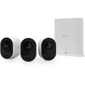 ARLO Ultra 2 4K Ultra HD WiFi Security Camera System - 3 Cameras, White, White