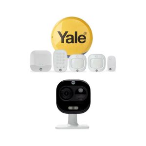 Yale Sync IA-320 Smart Alarm Kit & Outdoor Camera Bundle, White