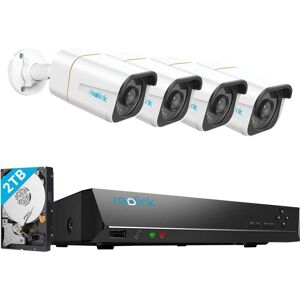 REOLINK NVS8-5KB4-A 8-channel 4K Ultra HD NVR Security System - 2 TB, 4 Cameras, White