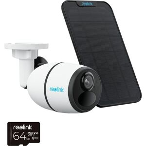 REOLINK Go Plus Quad HD 1440p 4G Security Camera with Solar Panel - White, White