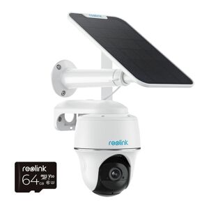 REOLINK Go PT Plus Quad HD 1440p 4G Security Camera with Solar Panel - White, White