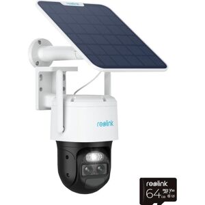 REOLINK TrackMix 2-lens Quad HD 1440p WiFi & 4G Security Camera with Solar Panel - White, White