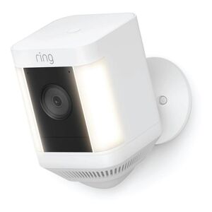 RING Spotlight Cam Plus Battery Full HD 1080p WiFi Security Camera - White, White