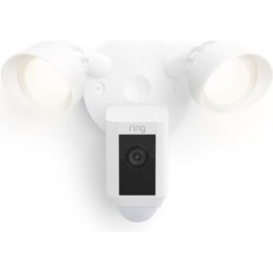 RING Floodlight Wired Plus Full HD 1080p WiFi Security Camera - White, White