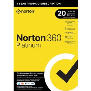 NORTON 360 Platinum - 1 year for 20 devices