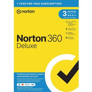 NORTON 360 Deluxe - 1 year for 3 devices