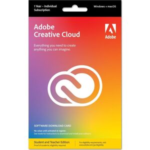 ADOBE Creative Cloud - Student & Teacher Edition, 1 Year