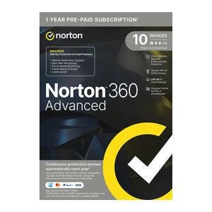 NORTON 360 Advanced 2022 - 1 year (automatic renewal) for 10 devices