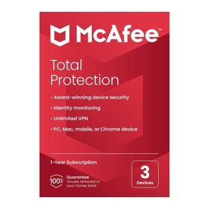 MCAFEE Total Protection - 1 year for 3 devices