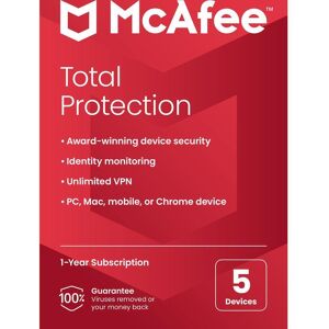 MCAFEE Total Protection - 1 year for 5 devices