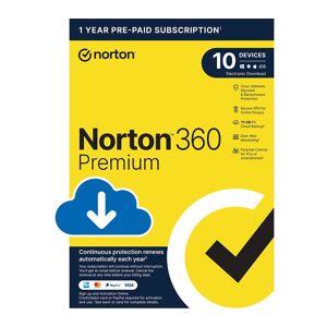 NORTON 360 Premium - 1 year for 10 devices, Download