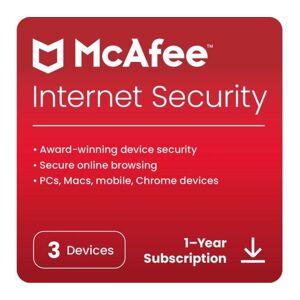 MCAFEE Internet Security - 1 year for 3 devices (download)