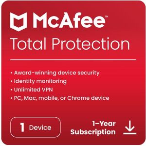 MCAFEE Total Protection - 1 year (auto-renewal) for 1 device (download)